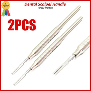 2 Stück Dental Chirurgisch Skalpell Griff Rund Gerade Klinge Halter Edelstahl - Bild 1 von 4