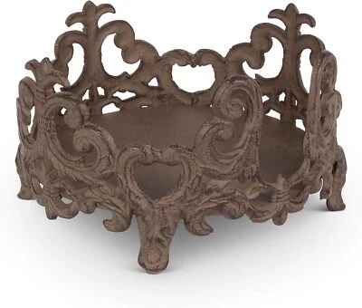 GG COLLECTION Gracious Goods 8in Salad Plate Holder - Brown Metal