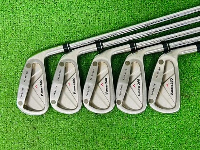 Yonex V-mass 260 Tungsten Balanced Iron Set 3-9+PW+SW RH V-mass Uniflex EL267 - Image 1 of 4