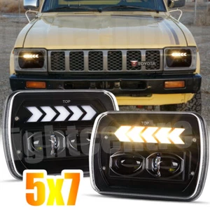5x7" 7x6" LED Headlights DRL For Toyota 82-95 Pickup / For Tacoma Hardbody Pair - Picture 1 of 10