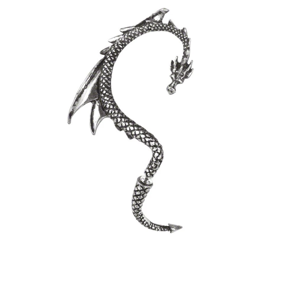 Alchemy Gothic E274 The Dragon's Lure Ear Wrap Earrings
