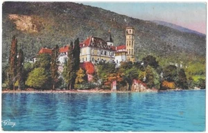 Le Lac du Bourget Abtei von Hautecombe Savoie animierte kolorierte Postkarte geschrieben 1949 - Bild 1 von 2
