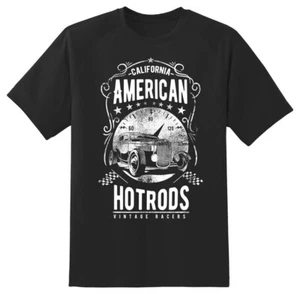 California American Hot Rods Shirt Black or White Tee - Picture 1 of 2