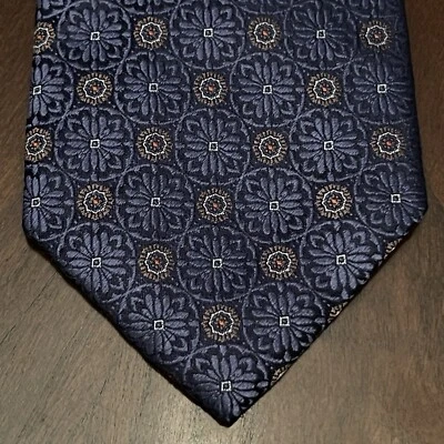 Gravata masculina Tasso Elba azul 100% seda feita na China - Imagem 1 de 4