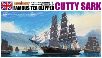 1869 Cutty Sark British Tea Clipper Segelschiff 1:350 Model Kit Aoshima 041109 - Bild 1 von 2