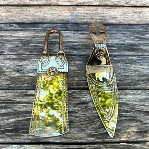 Vintage Set of Neiman Marcus Handbag High Heel Silver-Plated Cake & Pie Servers - Picture 1 of 10