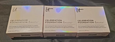 It Cosmetics Celebration Foundation Full Coverage Powder Foundation Medium QTY 3 - Image 1 of 3