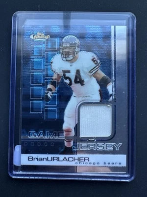 2002 Topps Finest Game Used Jersey Relic Brian Urlacher #d 944/999 Hall Of Fame - Image 1 of 2