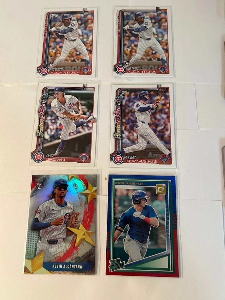 2025 Topps Donruss Chicago Cubs Rookie Lot Alcantara Crow Armstrong Cassie  - Image 1 of 1