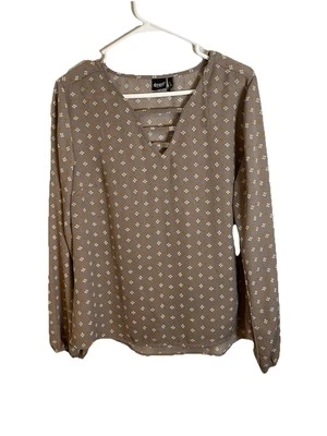 Blusa Cruel Denim Para Mujer Cuello en V Nativa Manga Larga Talla M Informal Multicolor Top Foto 1 de 4