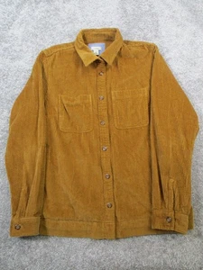 L.L.Bean Shirt Womens Small Brown Cotton Corduroy Button Up - Picture 1 of 8