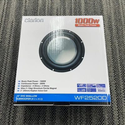 Subwoofer de montaje poco profundo Clarion WF2520D 1000W Max 10" doble bobina de voz de 4 ohmios  Foto 1 de 2