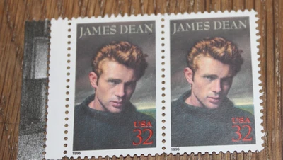 James Dean USA 32 Original Collectible Stamps 2 Postage stamps - Image 1 of 3