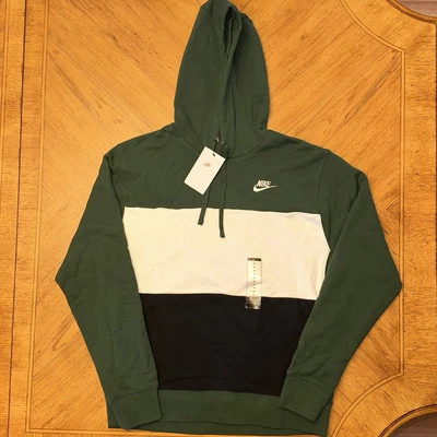 Pulôver com capuz Nike Club Fleece masculino tamanho médio verde colorblock fb7415 323 - Imagem 1 de 4
