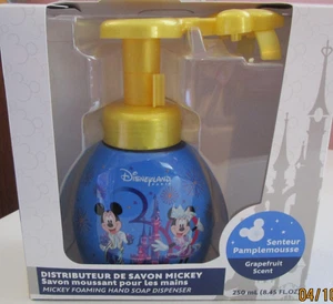 New Disney Disneyland Paris 30 Mickey Foaming Hand Soap Dispenser Grapefruit - Picture 1 of 4