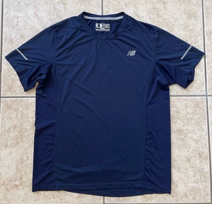 New Balance Running Men’s Short Sleeve T-Shirt Blue Large Active Training Tee - Picture 1 of 18