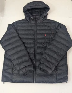 Polo Ralph Lauren Embalable Con Capucha Cremallera Completa Chaqueta Abrigo Puffer Para Hombres XL - Imagen 1 de 9