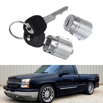 para Chevy GMC C1500 K1500 Tahoe Yukon conjunto de pares kit de cilindro de porta de trava com chaves - Imagem 1 de 4