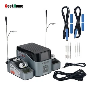 Stazione saldante AiXun T420D 200W doppio canale con maniglie T245 T210 e 6 punte - Foto 1 di 8