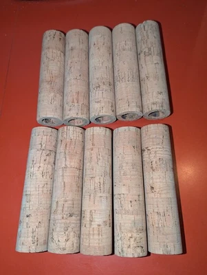 Lot of 10 Cork Fishing Rod 5" Handle Grips Rod Building (11/16" Inside Diameter) - Image 1 of 4