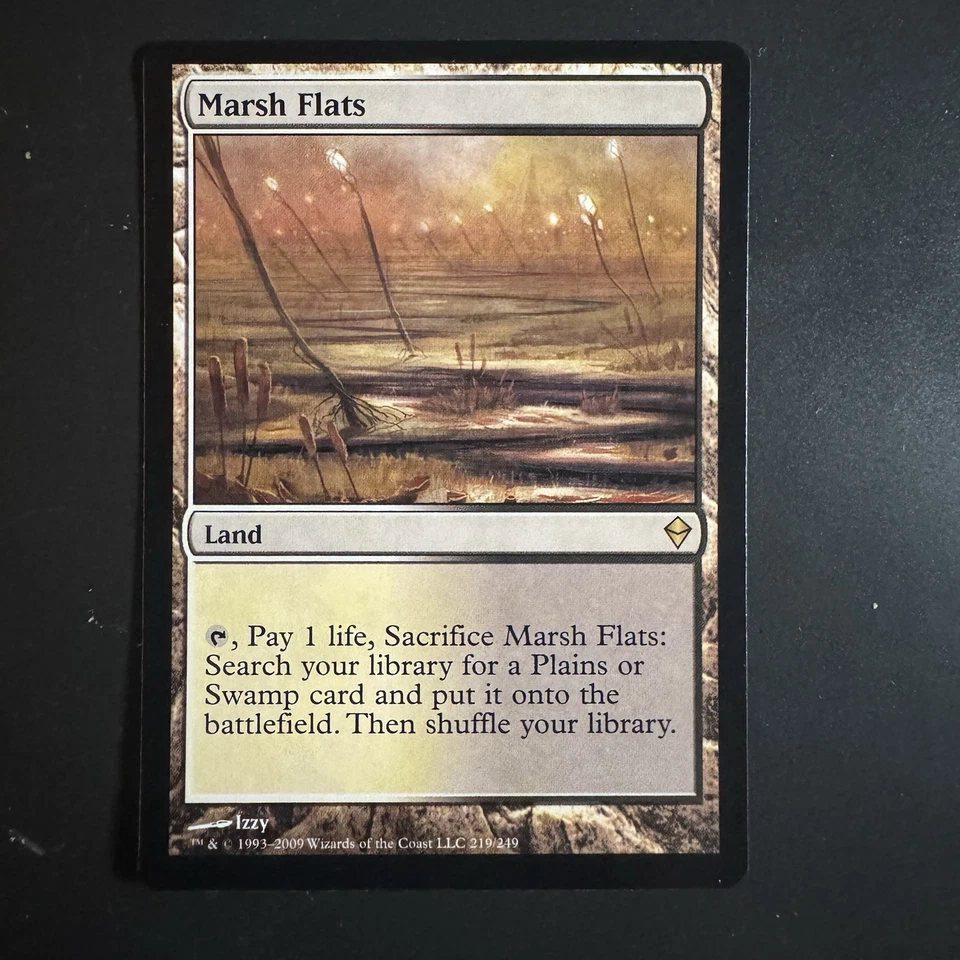 Magic The Gathering MTG Marsh Flats Zendikar Regular Lightly Played - Image 1 of 2