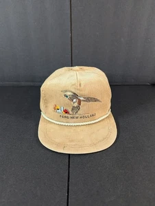 Vintage Ford New Holland Hat Pheasant Farm Brown Corduroy - Picture 1 of 8