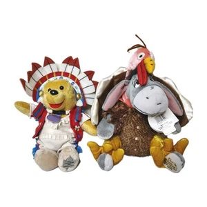 Peluche vintage Walt Disney World Parks Winne Eeyore Happy Thanksgiving 2004 2006 8" - Foto 1 di 10