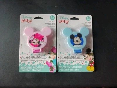 2 soportes para chupetes bebé Disney. 1=Minnie y 1=Mickey Mouse. 0+ meses: Cb3 Foto 1 de 2
