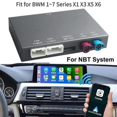 Wireless CarPlay Android Auto Fit forBWM 1~7 Series X3 X5 with NBT system - Image 1 of 4
