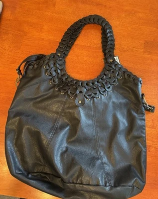 Nuevo Bolso de Mano Mossimo Negro Imitación Cuero con Correa para el Hombro Opcional Foto 1 de 4