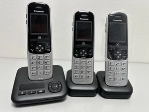 Panasonic KX-TGH723GS Schnurlostelefon Anrufbeantworter 3er Set - Bild 1 von 4
