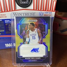 2023-24 Panini Prizm Draft Picks Mark Williams Black Gold Autograph /5 Rookie RC