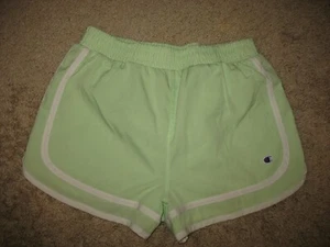 Girls' XL Champion Lined Athletic Running Shorts Green with White trim - Picture 1 of 3