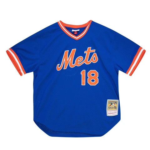 Mitchell & Ness Blue MLB New York Mets Darryl Strawberry 1986 Pullover Jersey Cover