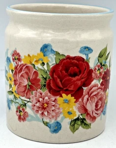 The Pioneer Woman Utensil Crock Sweet Rose Mini Ceramic Holder Container 4.25" - Picture 1 of 7