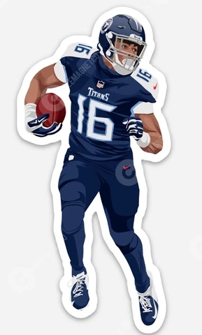 Treylon Burks MAGNET - #16 Tennessee Titans NFL Vinyl Magnet Rookie WR Cover