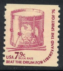 Scott 1615, Dull Gum- Drum, Coil Issue- Americana Series- MNH 7.9c 1976- mint