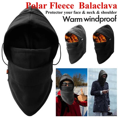 Máscara facial completa de esquí de pasamontañas cálida de lana de invierno para clima frío máscara a prueba de viento Foto 1 de 4
