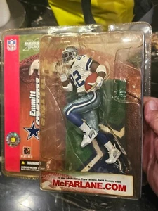 MCFARLANE NFL SERIES 6 EMMITT SMITH DALLAS COWBOYS CHASE VARIANT WHITE JERSEY - Picture 1 of 10