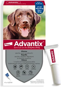 ® Spot-On Antiparassitario per Cani Da 25 Kg a 40 Kg, 4 Pipette Da 4,0 Ml. Elimi - Foto 1 di 17