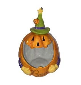 Große Keramik Jack O Laterne Halloween Kürbis Hexe 12" Deko Süßigkeiten Halter - Bild 1 von 12