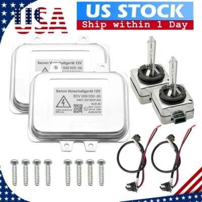 Set of 2 Xenon HID Headlight Ballast & D1S Bulb for Cadillac Escalade 2007-2013 - Image 1 of 4