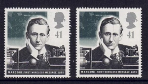 QE11 1995 SG1889 41p (Marconi) Cracked Plate not listed U/M - Picture 1 of 1