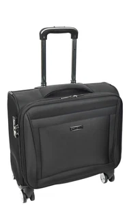 4 Wheel Pilot Case Lightweight TSA Lock Cabin Size Travel Business Bag Crew - Picture 1 of 8