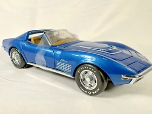 FRANKLIN MINT 1970 CORVETTE COUP LT-1 LIMITED EDITION BLUE DIECAST 1:24 CAR NEW - Picture 1 of 17