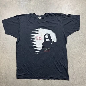 Vintage Robert Plant Concert Tour Shirt Men M Black Preowned - Picture 1 of 6