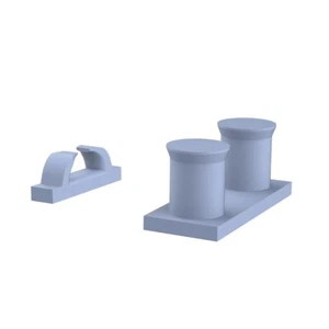 SSMODEL Model Upgrade Parts USN Battleship War Ships Bitts Set&Deck Mooring Pipe - Picture 1 of 2