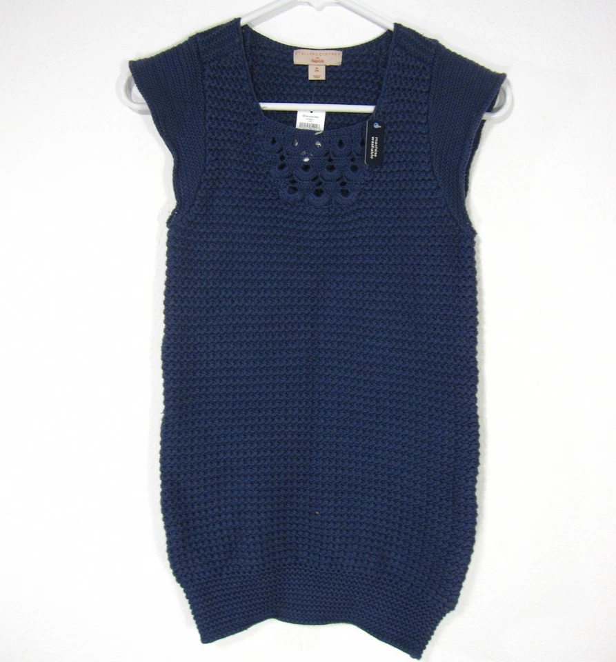 VESTIDO Suéter Stella McCartney Para GAPKids NUEVO CON ETIQUETAS MANGA CORTA TALLA M Azul Medio   Foto 1 de 4