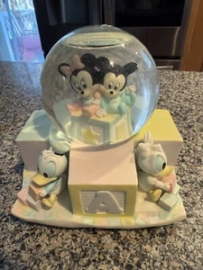 VTG Disney Baby Mickey & Minnie Nursery Snowglobe Donald, Daisy, Pluto & Goofy. - Picture 1 of 7
