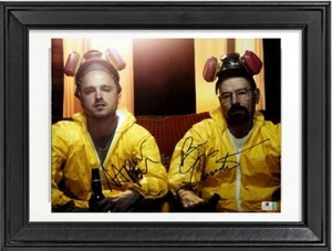 Aaron Paul & Bryan Cranston Autograph With Picture Frame Breaking Bad Photo - Picture 1 of 6